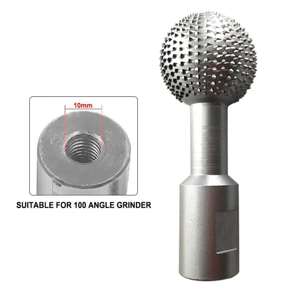 

Length: 108 (mm) Grinding Head Spherical Grinding Woodworking Polished Tool Carbon Steel Chisel File For Angle Grinder