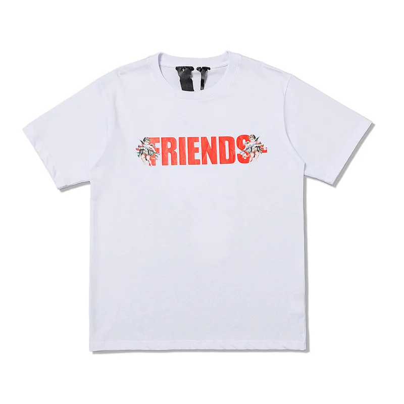 

VLONE men t shirt 100% cotton streetwear Women's T-shirt USA summer Short sleeve brand hip hop tshirt Angel AK47