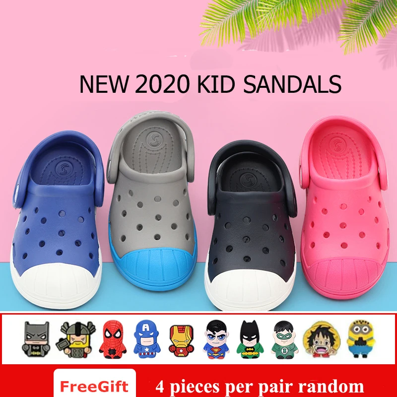 Пляжные шлепанцы для мальчиков и девочек детские сандалии летняя детская