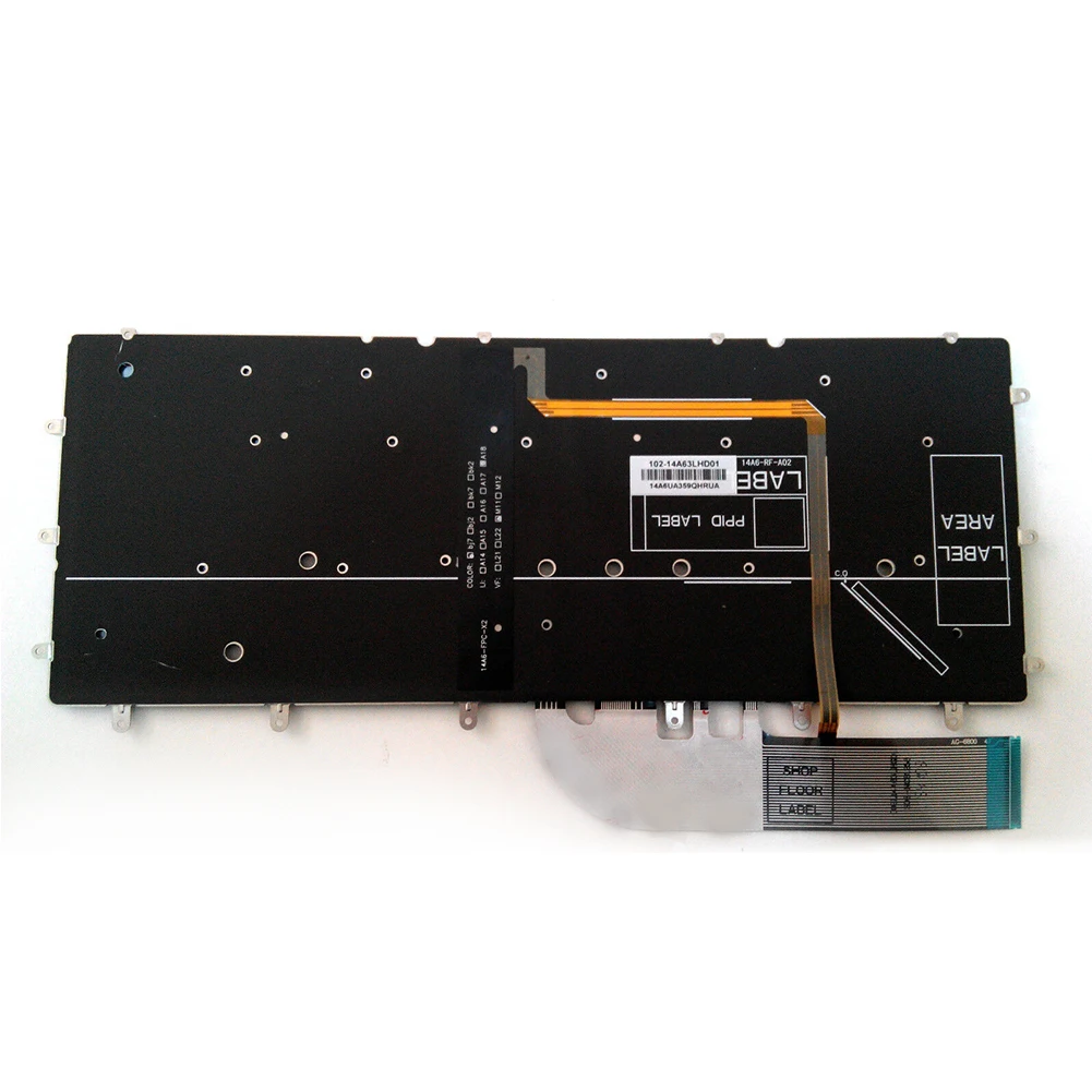 Professional Black US Layout Plastic Backlight Home Laptop Replacement Keyboard Durable No Frame For Dell XPS 13 9343 9350 |