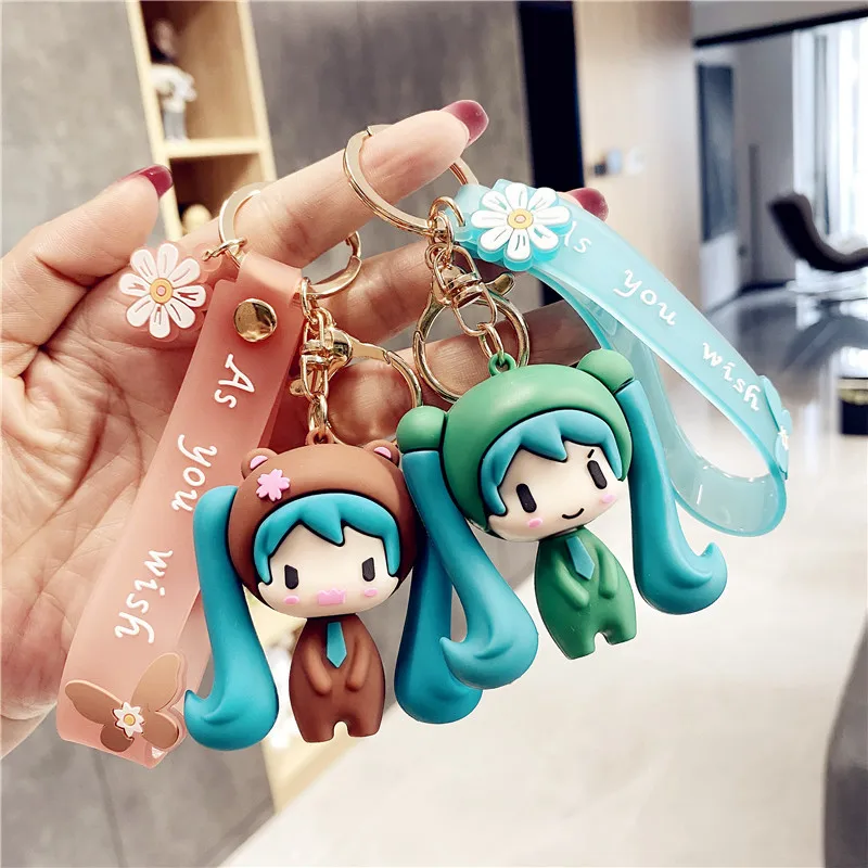 Подвесная веревка для девочек фигурка героя мультфильма Мику брелок подвеска