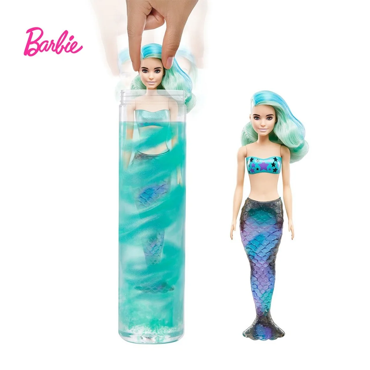 Барби сюрприз глухая коробка Цвет раскрыть куклы русалки тема Температура