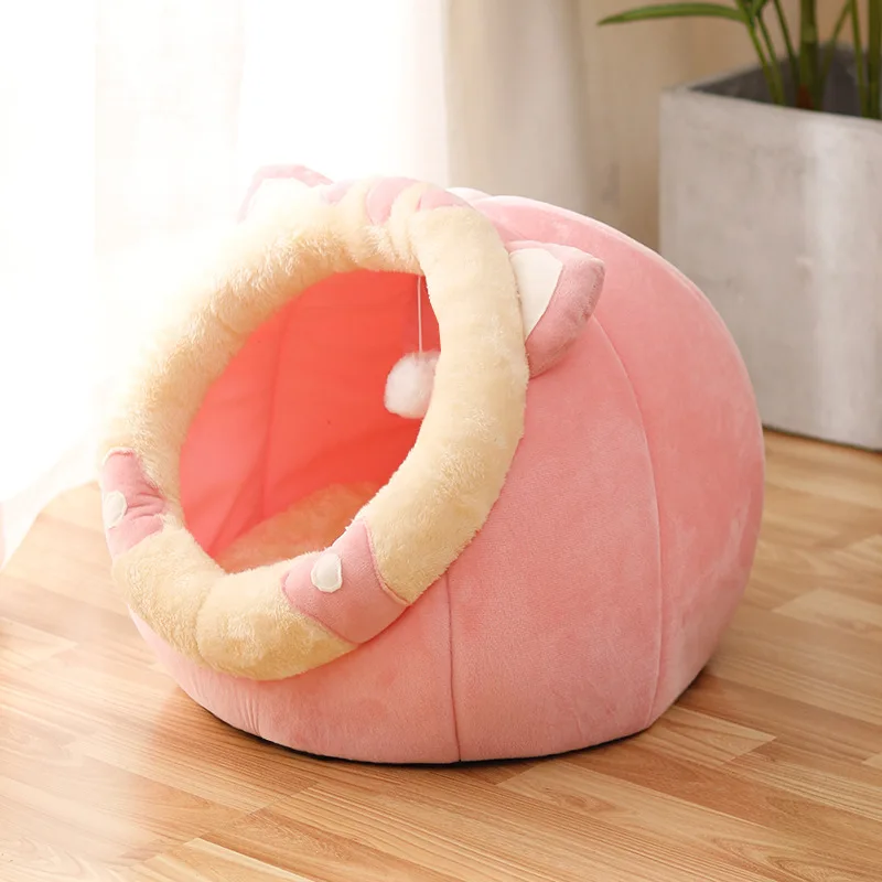 

Pets Sleeping Cave Kitten Beds Sweet Cat Bed Warm Cat Nesk And Houses Kitten Lounger Cat‘s Accessories