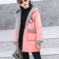 2021 girls winter jacket and coats long sleeve kids cotton coats for toddler girls clothes fashion children outerwear 4 12 years