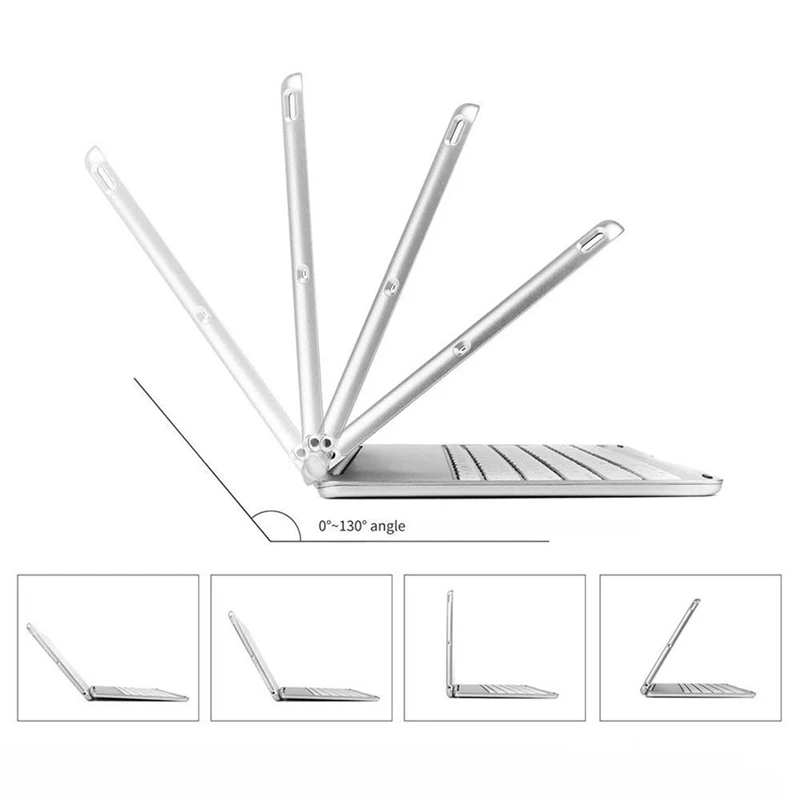 Клавиатура Чехол для iPad 9 7 дюймов 2018/2017 Air жесткий чехол с Цвета задней подсветкой