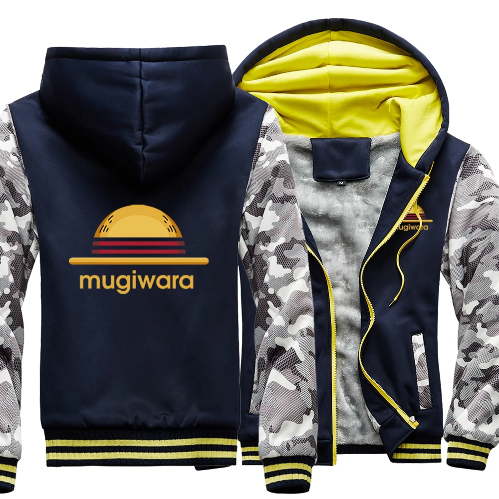 

Japanese Anime One Piece Mugiwara Raglan Thick Hoodies Sweatshirts Men Jackets Sweatshirt Winter Top Coats Casual Sportswear