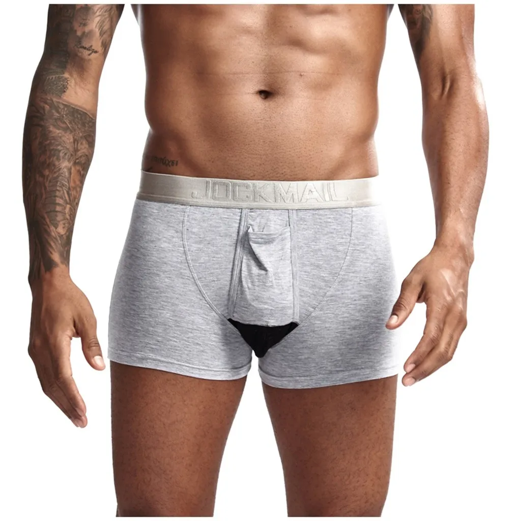 Мужские боксеры сексуальное нижнее белье мужские хлопковые Лоскутные