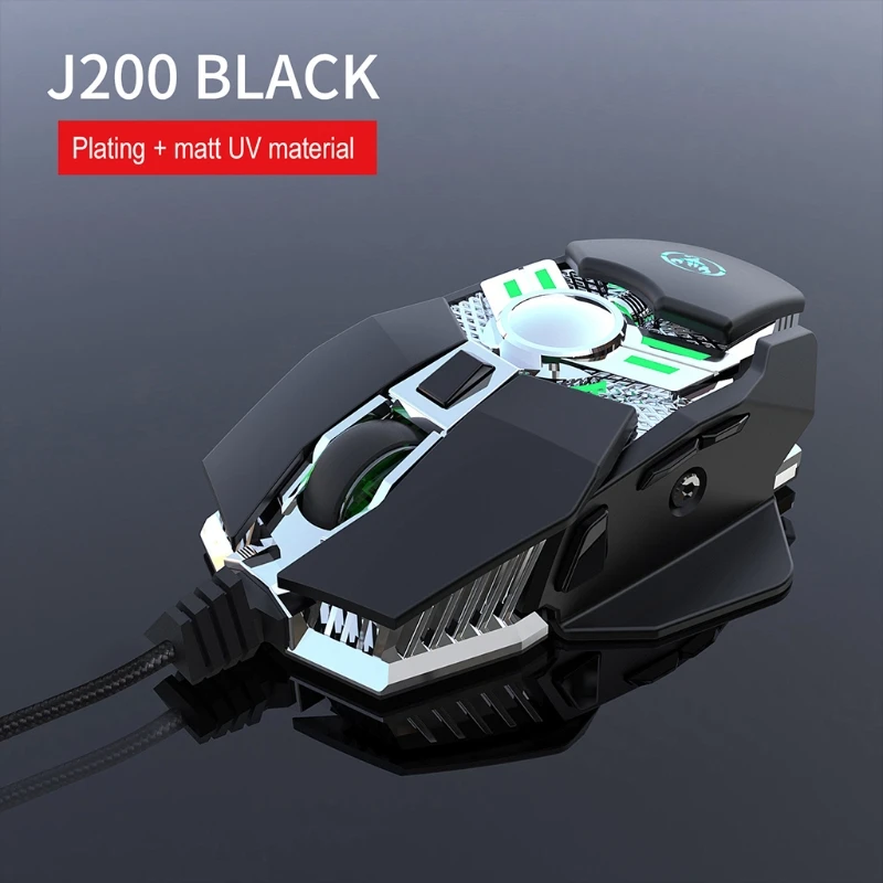 

Mechanical Gaming Mouse Adjustable RGB Light Streamline Design PC Computer Mice 69HA