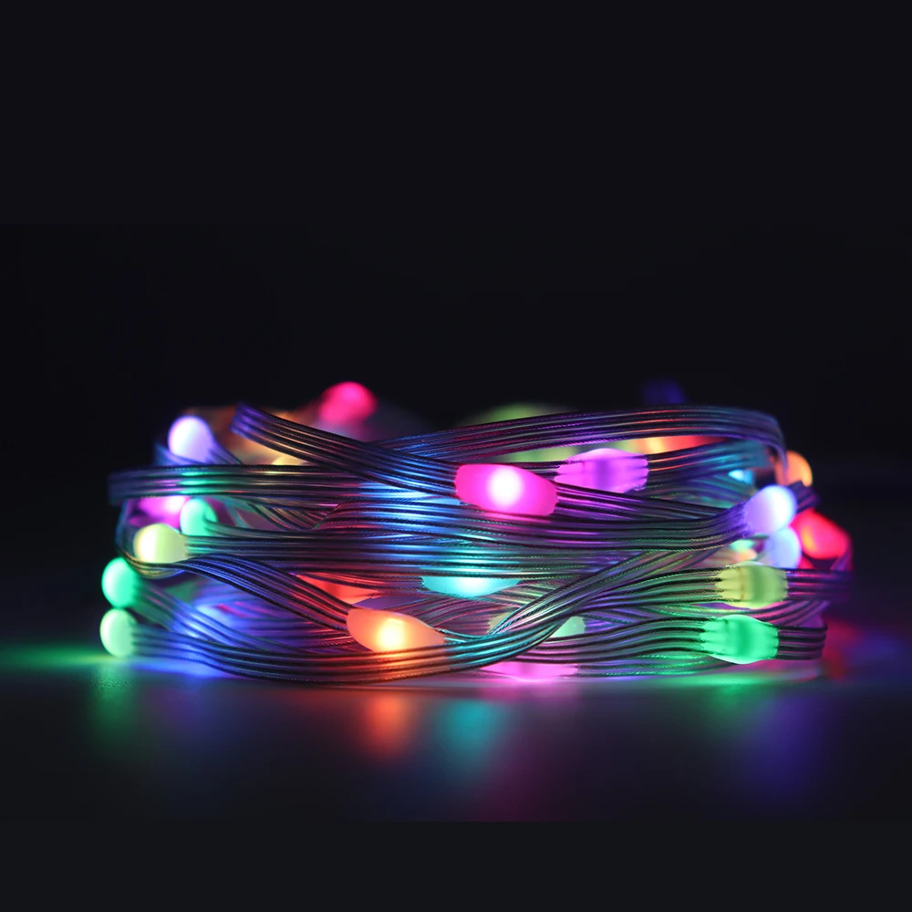 WS2812B Christmas Lights String WS2812 Addressable Individually IC Dreamcolor Led Strip Bluetooth Music Controller DC5V