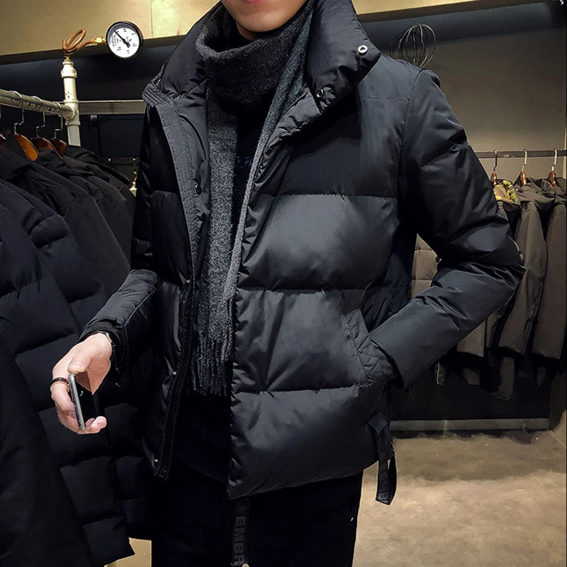 igh Quality Winter Jackets Men 2019 Fashion Stand Collar Male Parka Jacket Mens Solid Thick Warm Coats Down Outerwear | Мужская одежда
