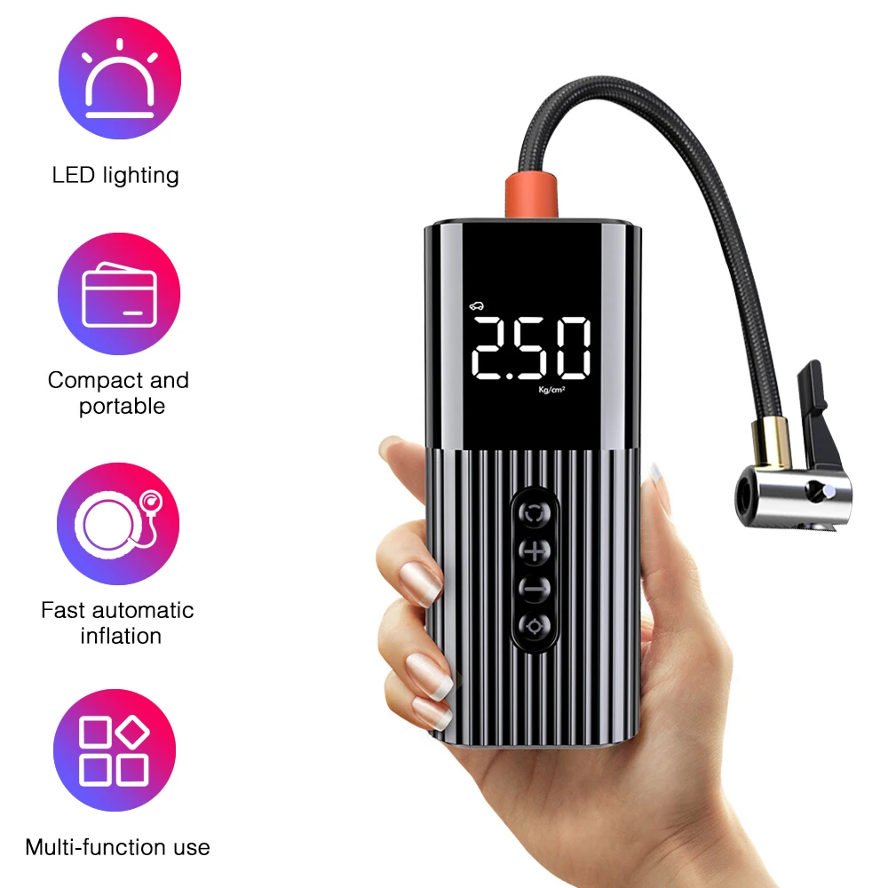 Насос воздушный портативный для автомобиля мотоцикла велосипеда 12 В 150 фунтов на