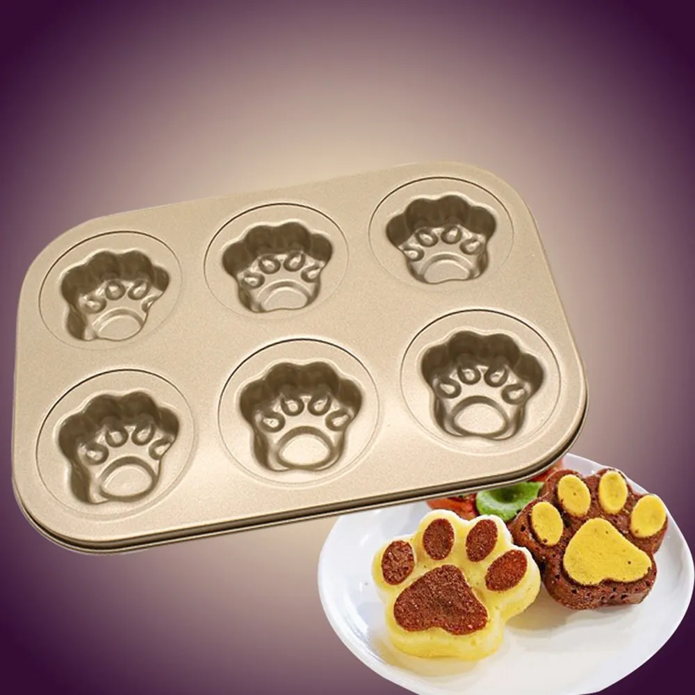 Антипригарные формы для печения кошачьи лапы из углеродистой стали печенья 6