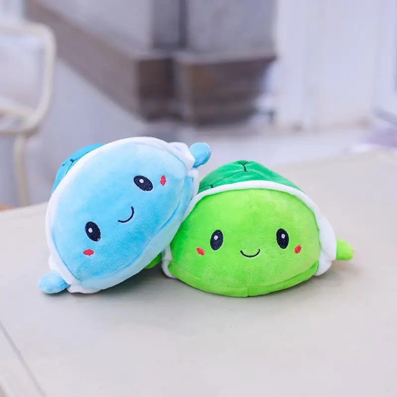 

Новинка, плюшевая двухсторонняя кукла-черепаха, плюшевая игрушка, швейные животные, рождественские подарки для детей, с Новым годом, аниме