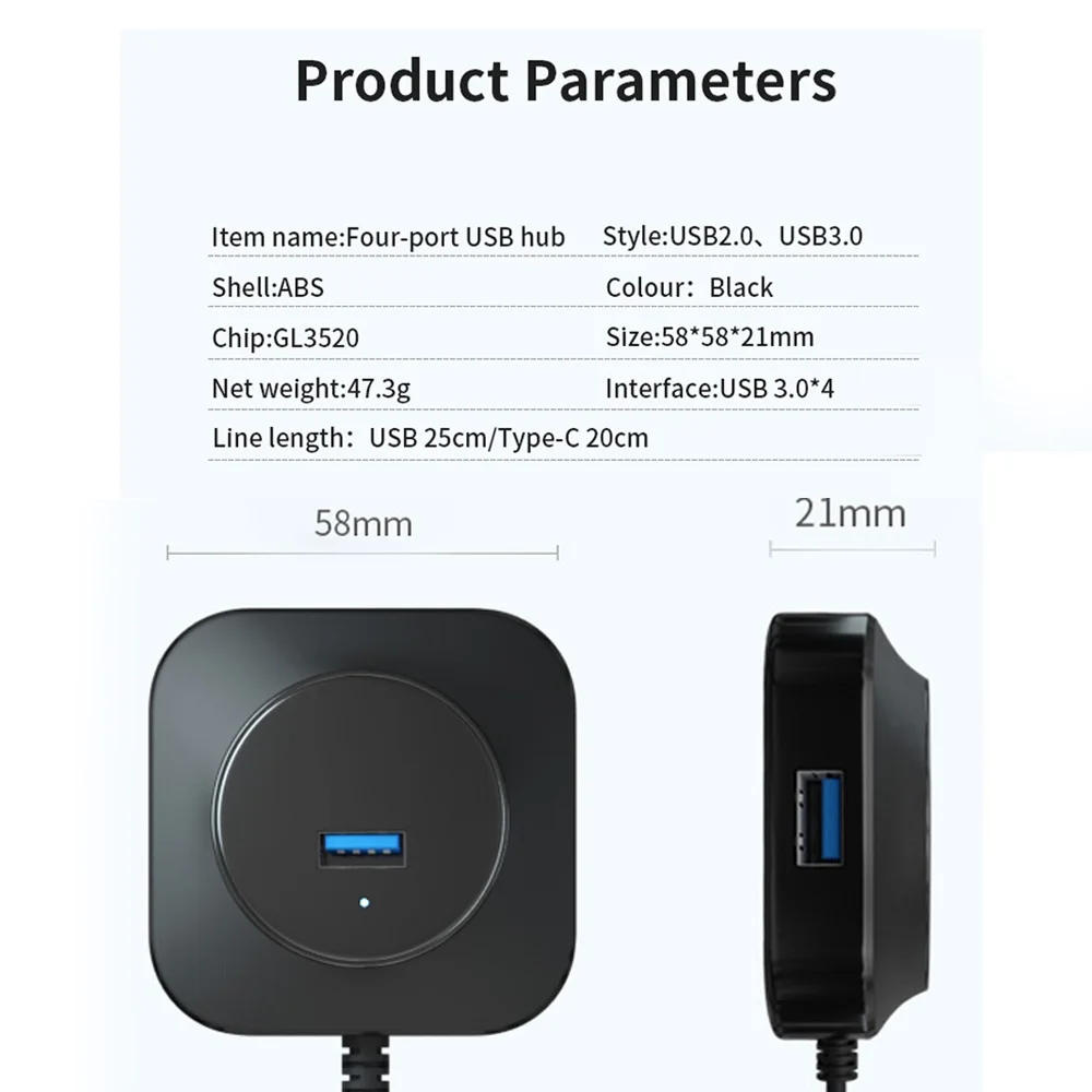 USB 3 0 концентратор 4 Порты и разъёмы многопортовый usb адаптер USB3.0 с микро зарядка