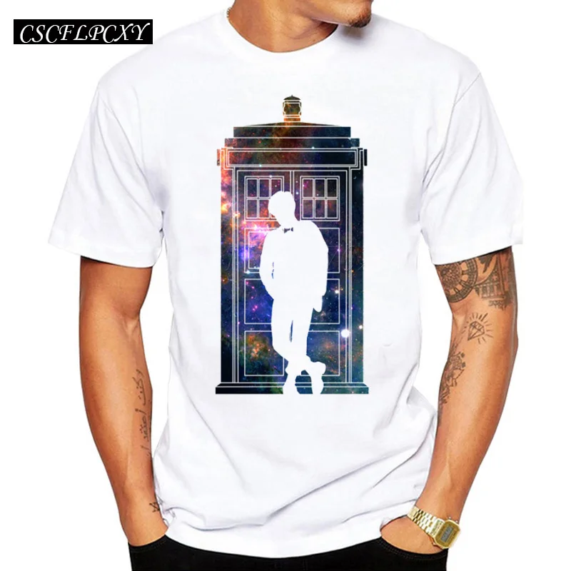 Доктор Кто дизайн с модным принтом Мужская индивидуальная футболка мужской