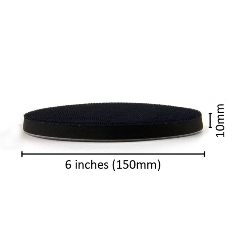 

1x 150mm Soft Sponge Hook And Loop Grip Interface Pads 15 Hole Surface Protector
