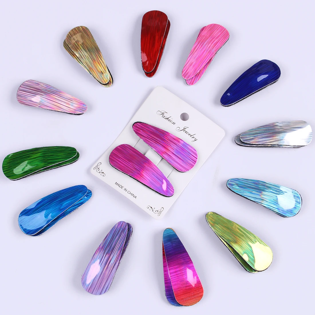 Детская заколка для волос XIMA 2 шт./карточка 5 см ручная работа радуга BB симпатичная