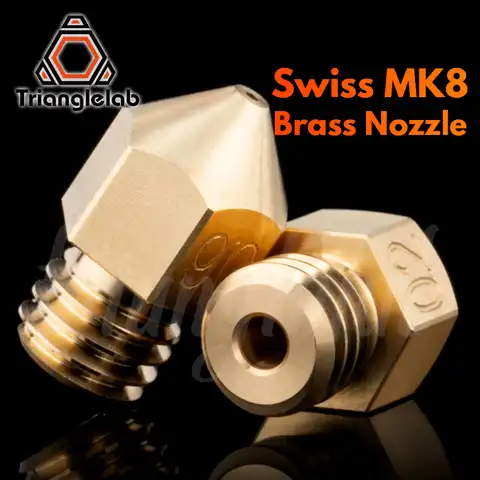 Латунная насадка trianglelab Swiss MK8, Резьба m6, Филамент 1,75 мм для 3D принтеров, hotend, J-head cr10, нагревательный блок ender3 hotend