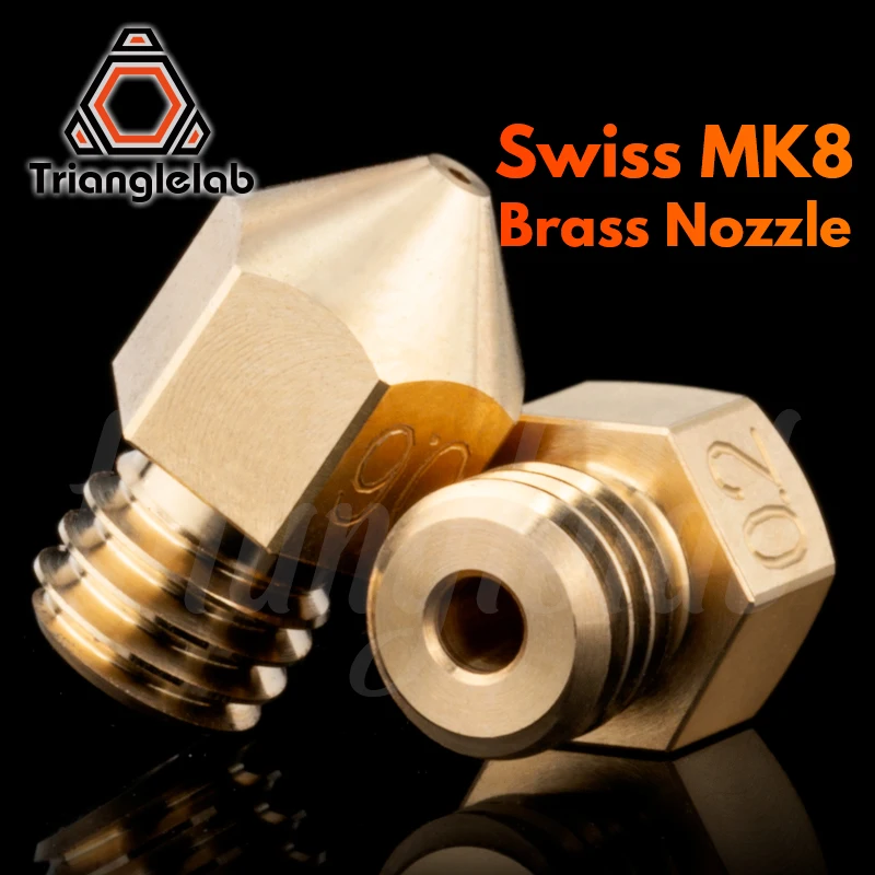 Латунная насадка trianglelab Swiss MK8 Резьба m6 Филамент 1 75 мм для 3D принтеров hotend J head cr10