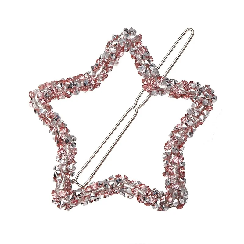 

Korean Round Hairpin Pentagram Triangle Round Hairpin Hair Clips Hair Accessories Fashion Jewelry for Women 2021