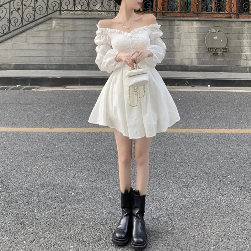 Женское жаккардовое платье-трапеция элегантное однотонное платье с длинным