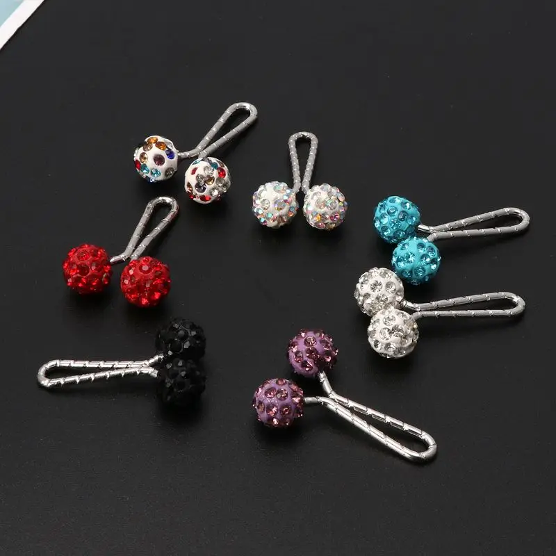 Защитная булавка мусульманский хиджаб зажим для шарфа стразы брошь из шариков