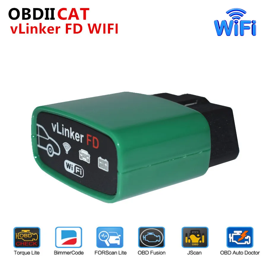 Vgate VLinker FD+ ELM327 Bluetooth 4.0 FORScan For Frd wifi OBD2 Car Diagnostic OBD 2 Scanner J2534 ELM 327 MS CAN Auto Tools