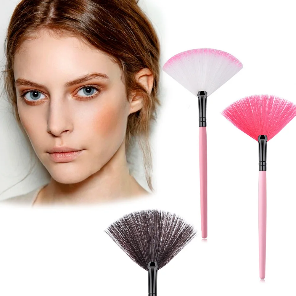 

1pc Makeup Brush Beauty Tools Fan Shape Makeup Brushes Powder Concealer Highlighting Make Up Brushes Soft Fiber Brush