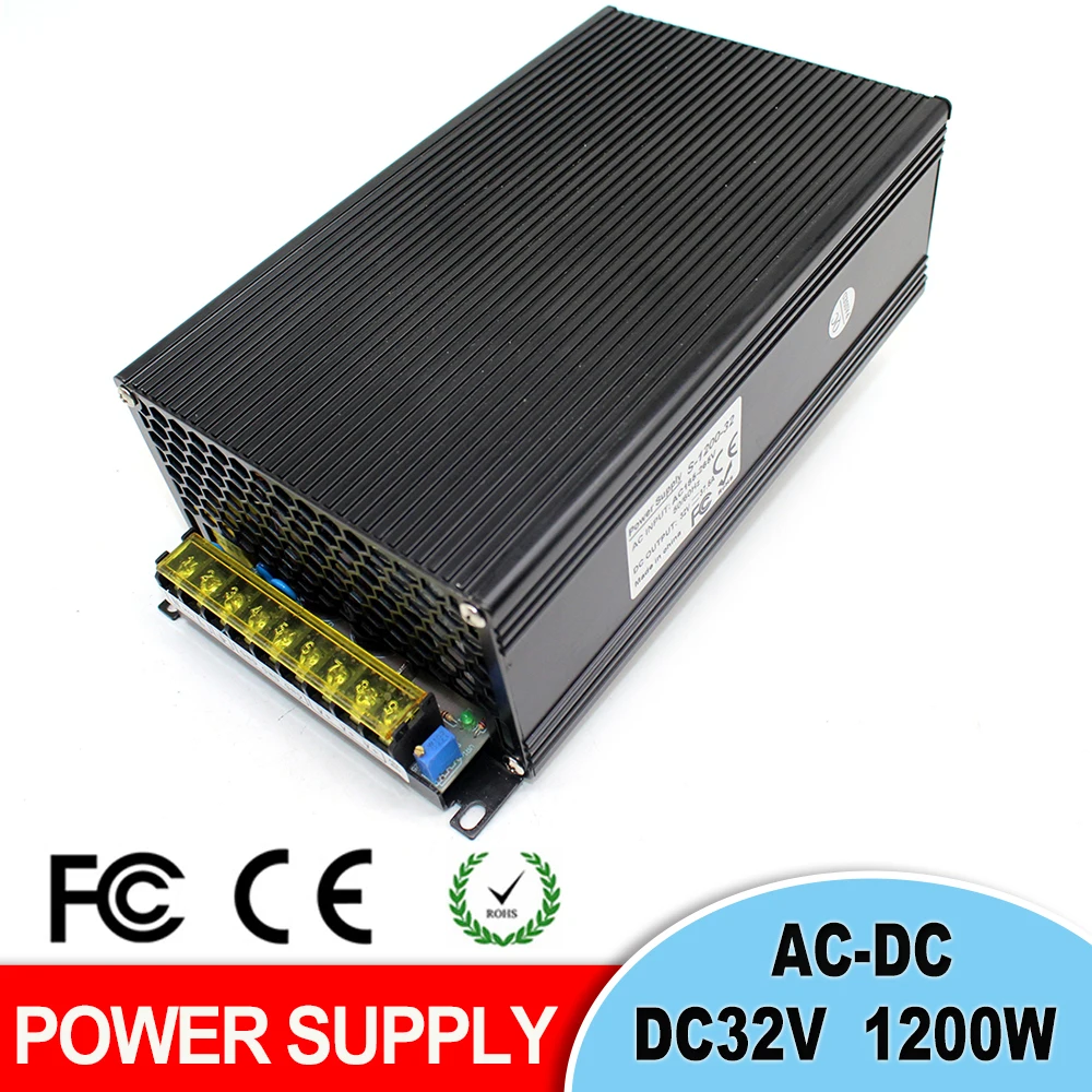 Универсальный DC 32V 37.5A 1200W блок питания Переключение трансформаторов 110V 220V AC к DC32V