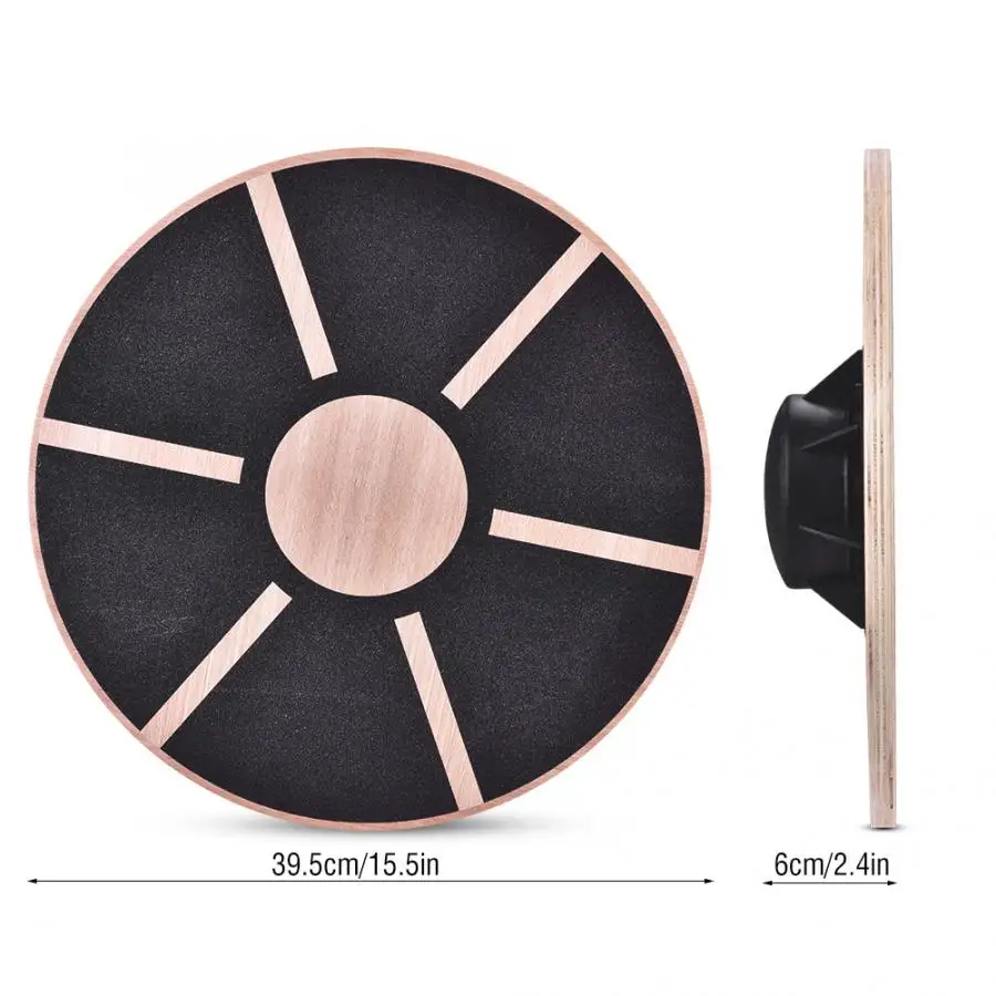 Противоскользящая деревянная балансировочная доска для фитнеса тренировок