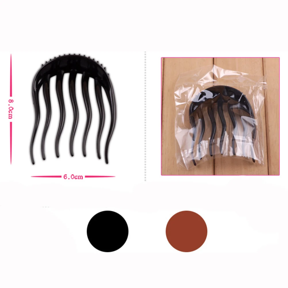 

1PC Fashion Hair Styling Clip Comb Stick Bun Maker Braid Tool Hair Accessories Solid Color Simple Horsetail Comb For Girls