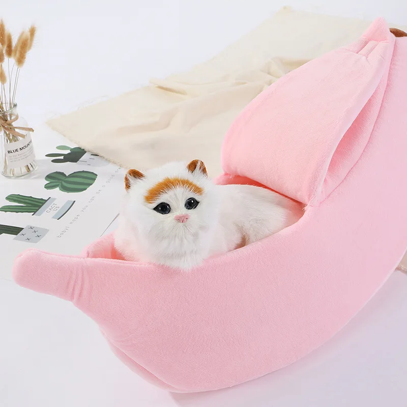 Cat Dogs Bed House Soft Banana Shape Pet Dog For Small Cats Nest Winter Warm Sleeping Puppy Cushion Supplies | Дом и сад