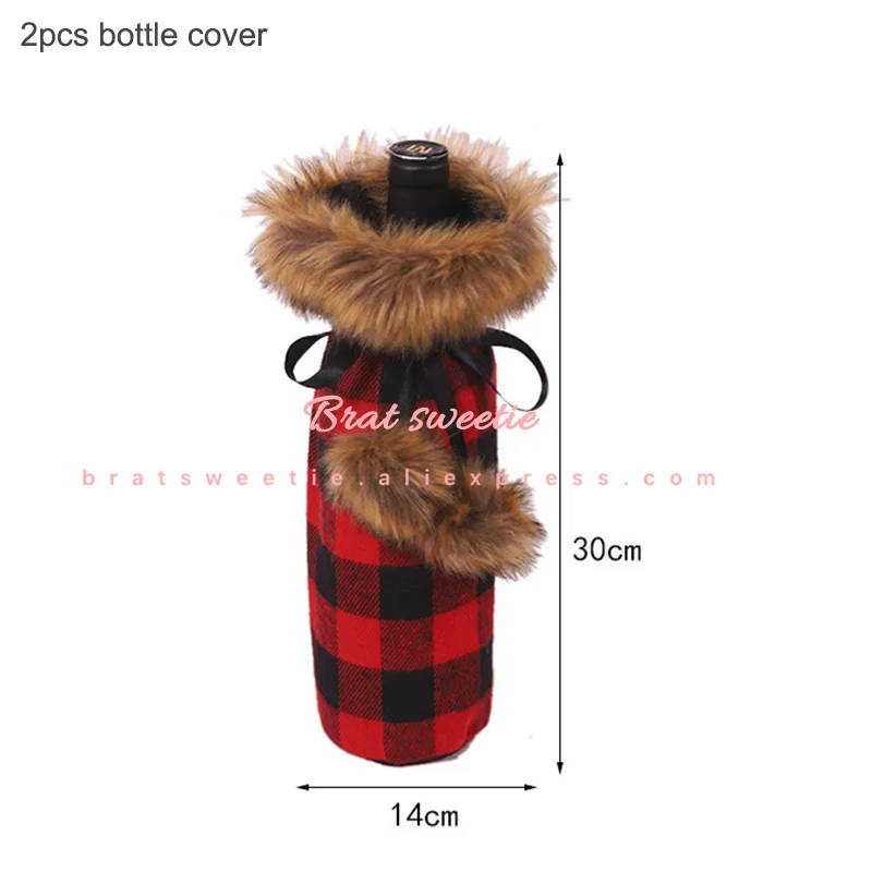 2pc redge pincover Красный, черный, хлопок, плед буйвола, Настольная дорожка, плед, Рождество, семейный ужин, подстилка, чехол для подушки, вечерние украшения на Рождество - Цвет: 2pc redge pincover