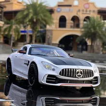 1:24 BENZs AMG-GTR Alloy Sports Car Model Diecast & Toy Vehicles Metal Car Model Collection Sound Light Simulation Kids Toy Gift