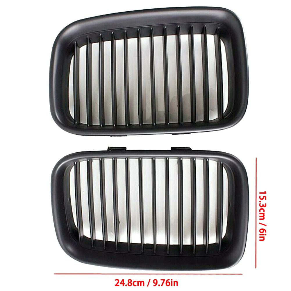 

2pcs For BMW e36 325i 320i 318is 1992-1996 1995 Matte Black Hood Kidney Grill Grille Car Accessories