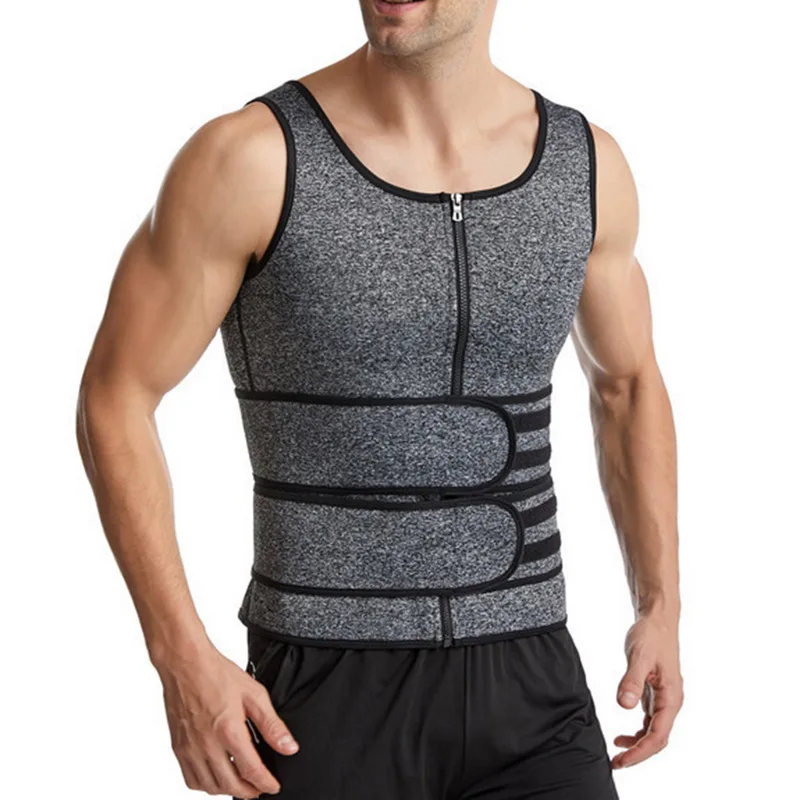 

Men Body Shaper Waist Trainer Vest Slimming Shirt Sauna Sweat Vest Compression Undershirt Shapewear Fat Burner Workout Tank Tops