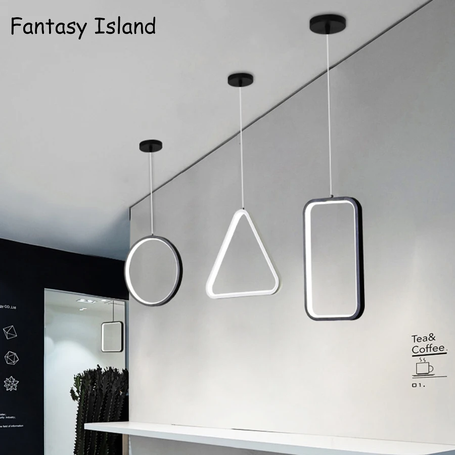 Простые современные светодиодные подвесные светильники для столовой гостиной