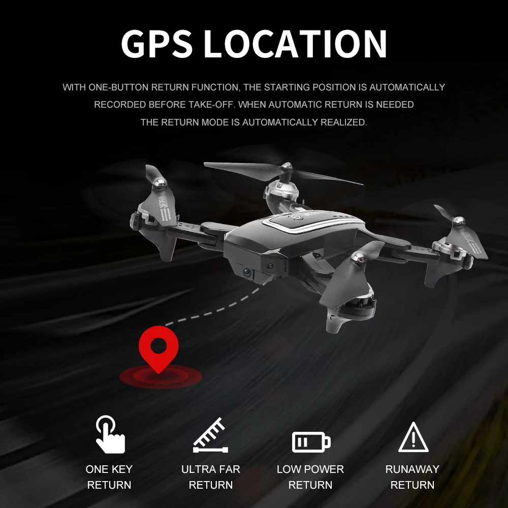 квадрокоптер lozenge hj38 складной с gps wi