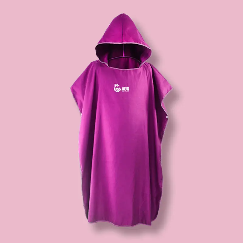 

Microfiber quick drying bathrobe swimming cloak hot spring diving surfing easy to travel at home