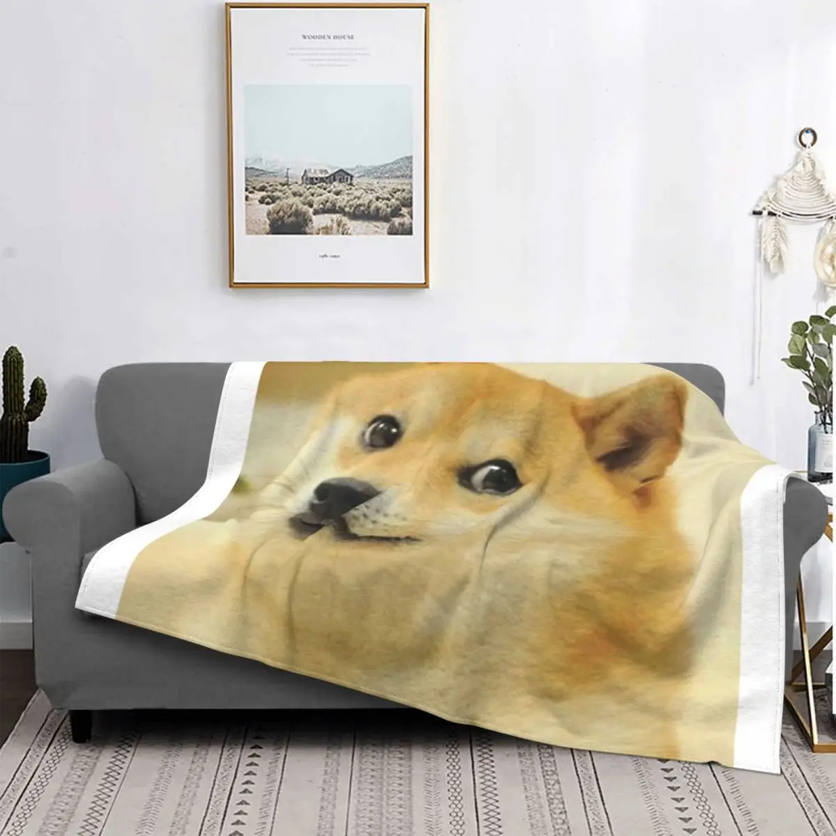 

Doge-Manta a cuadros para cama, colcha de пикник, 1 блок