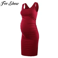 s xxl summer casual maternity clothes round collar sleeveless solid color dress pregnant women vest pregnancy dresses