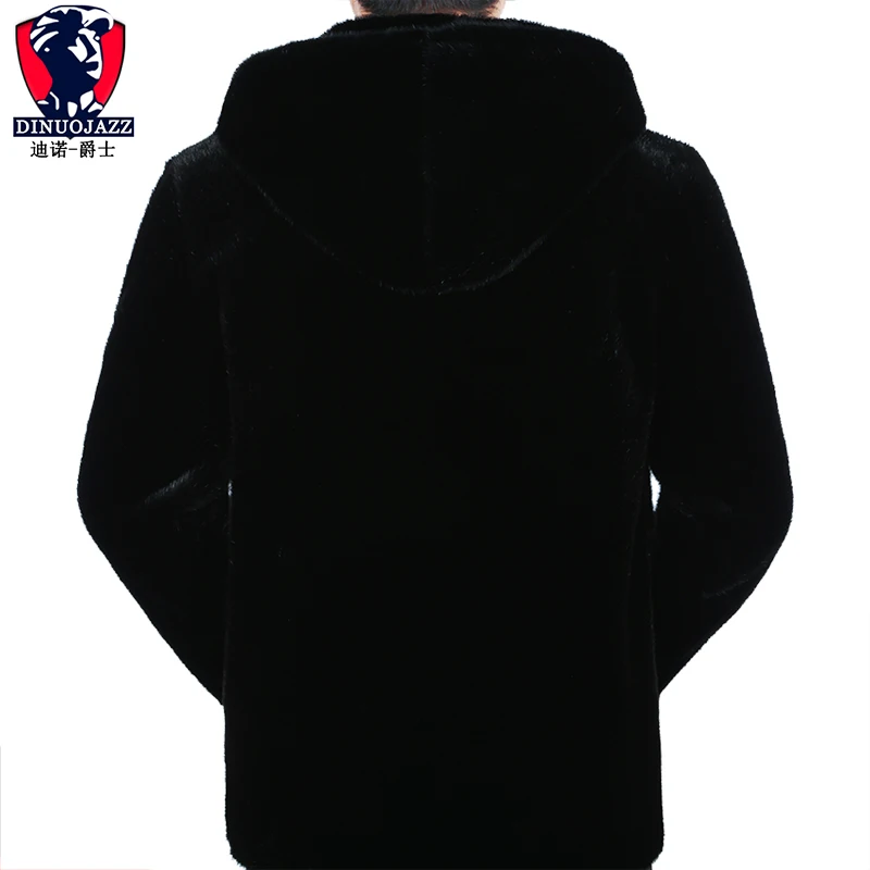 2019 Новая мужская норковая шуба Высококачественная утепленная теплая мягкая