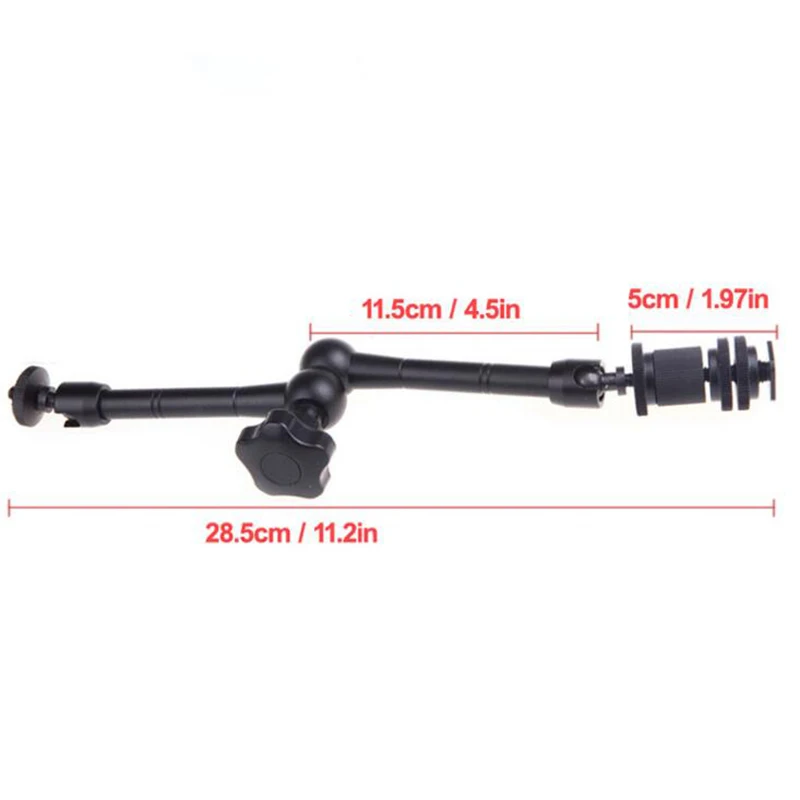 11 Inches Adjustable Magic Articulated Arm for Mounting HDMI Monitor LED Light LCD Video Camera Flash Camera DSLR