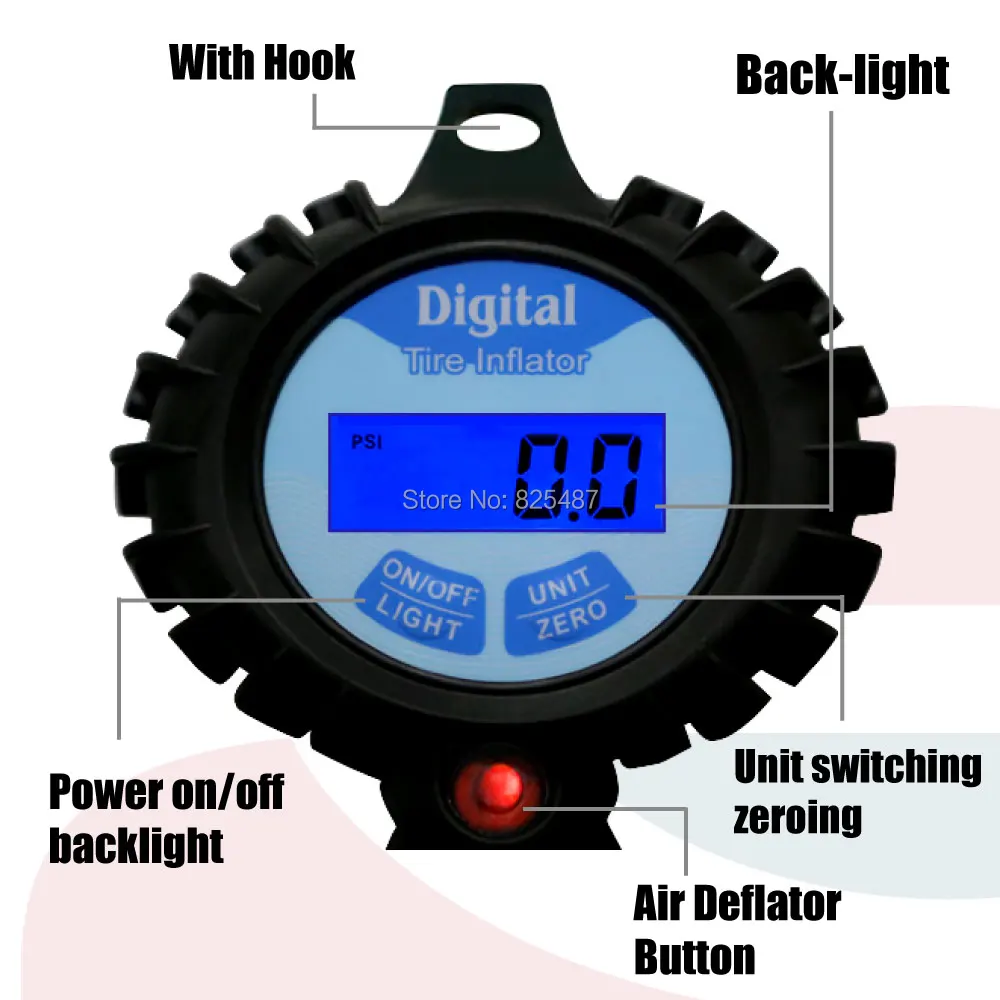 LEMATEC Pro цифровой манометр для шин с манометром воздушный насос подсветильник кой |