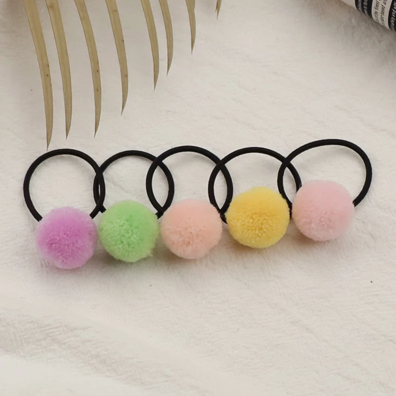 10 шт./лот Симпатичные шарики эластичные резинки повязки для волос модные детские