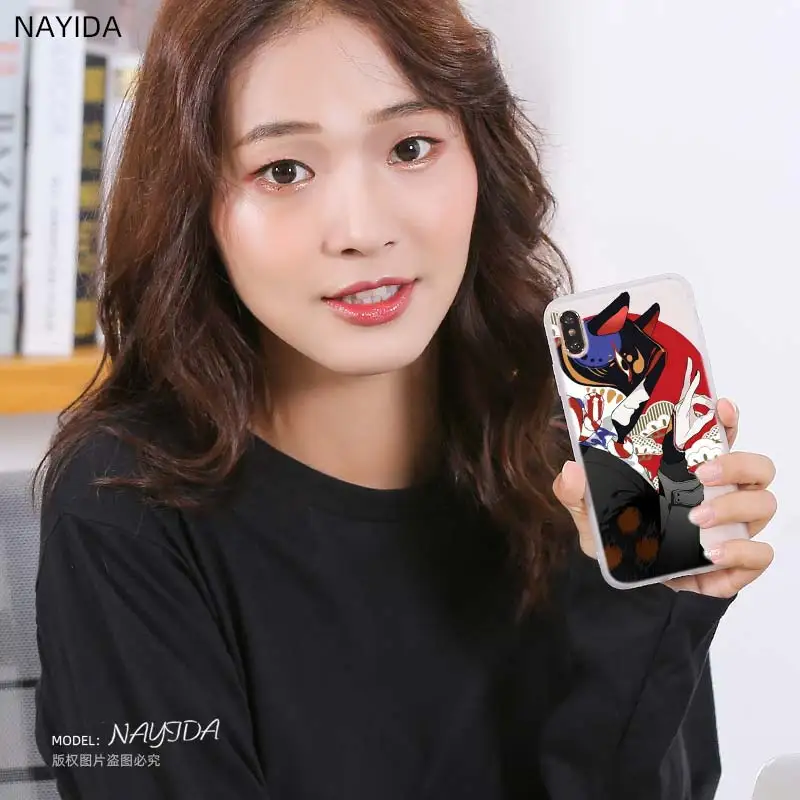 Мягкий силиконовый чехол для телефона iPhone 12 11 Pro XS Max XR X 8 7 6 Plus 5S SE S лиса Mas