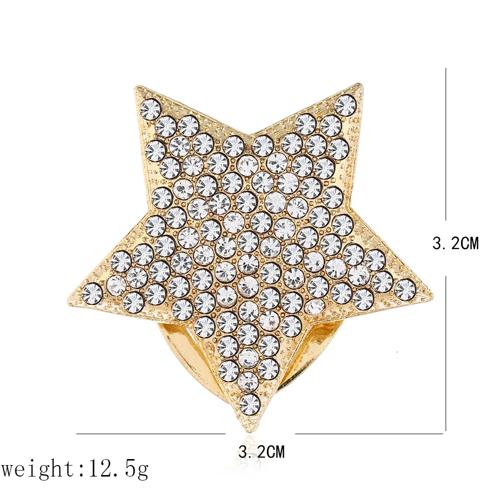 Пятиконечная звезда шелковый шарф Пряжка анти светильник сплав брошь со