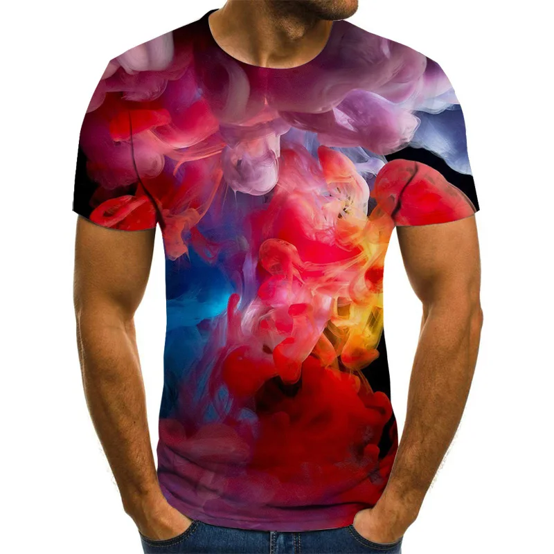 ¡Novedad de 2020! Camiseta divertida manga corta con estampado 3D juegos roles para hombre camisetas verano en 3d | Мужская одежда
