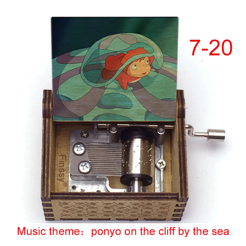 Антикварная музыкальная шкатулка Ponyo On The Cliff аниме Gake No Ue с изображением на заказ