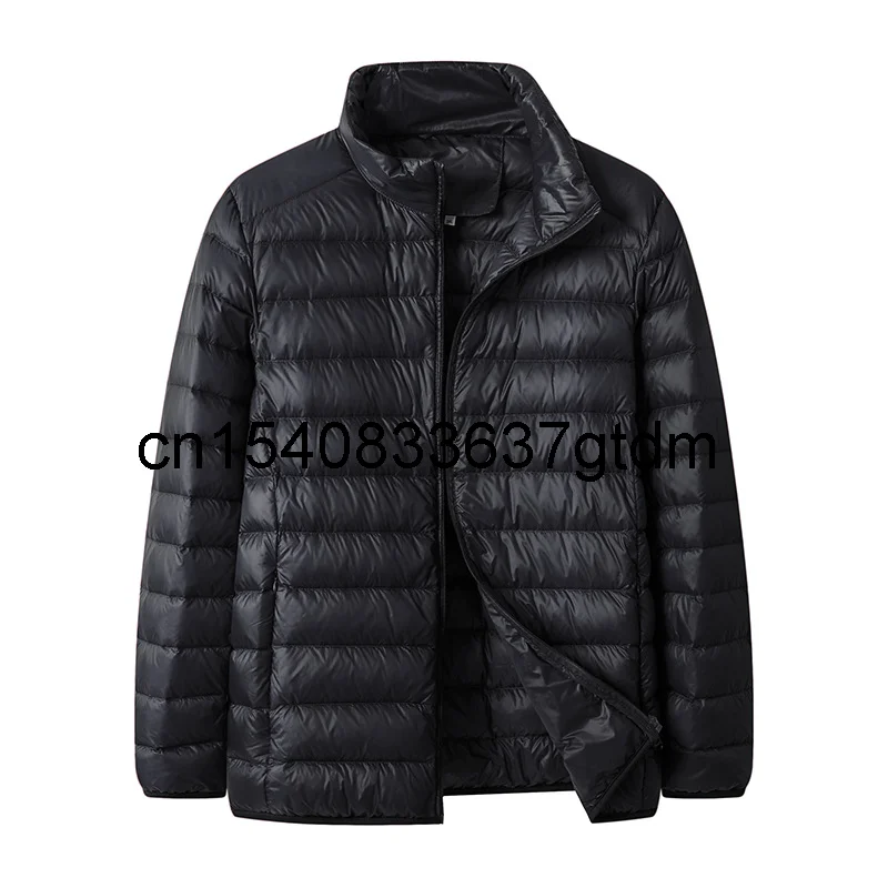 

2021 winter new men's fattening plus size fashionable leisure stand collar light down jacket